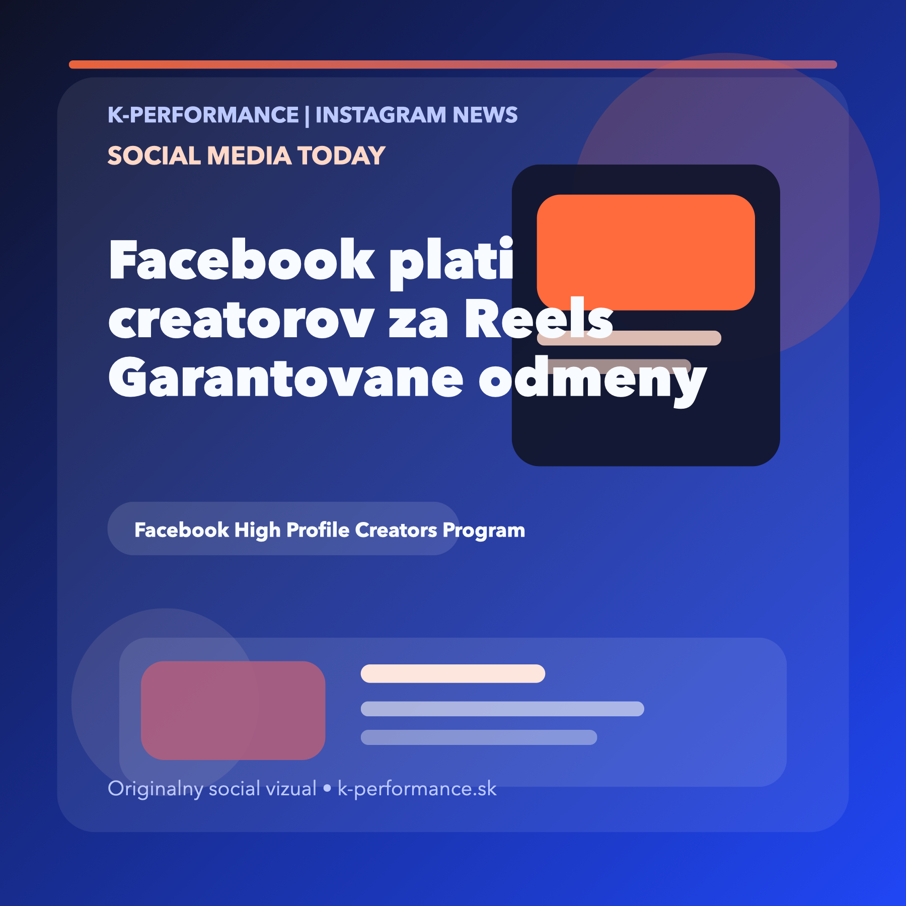 Facebook láka väčších creatorov garantovanými mesačnými platbami za Reels