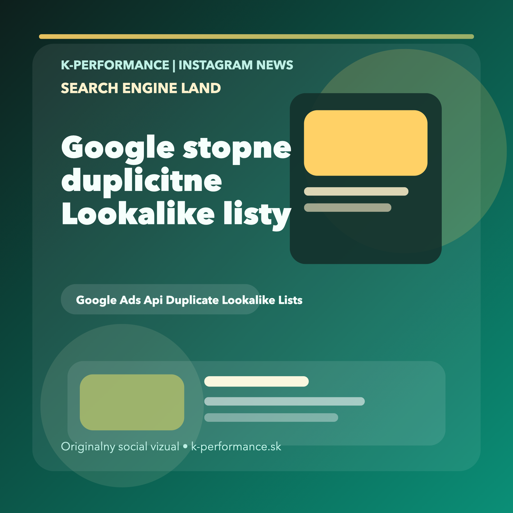 Google Ads API zablokuje duplicitné Lookalike zoznamy