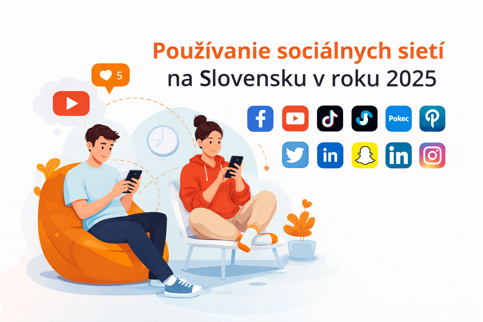 Používanie sociálnych sietí na Slovensku v roku 2025: prehľad, trendy a odporúčania pre marketing
