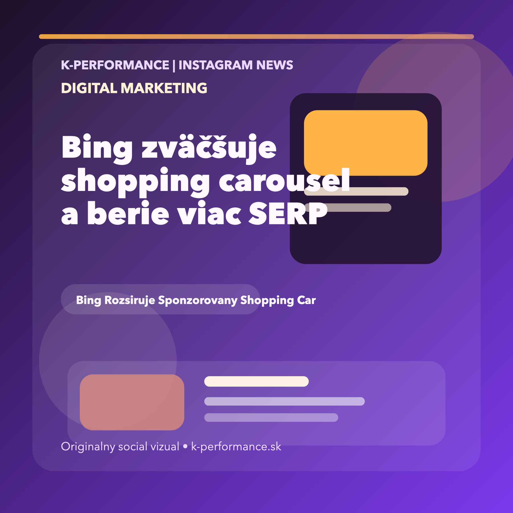 Bing testuje väčší sponzorovaný shopping carousel a zvyšuje tlak na platenú viditeľnosť vo výsledkoch
