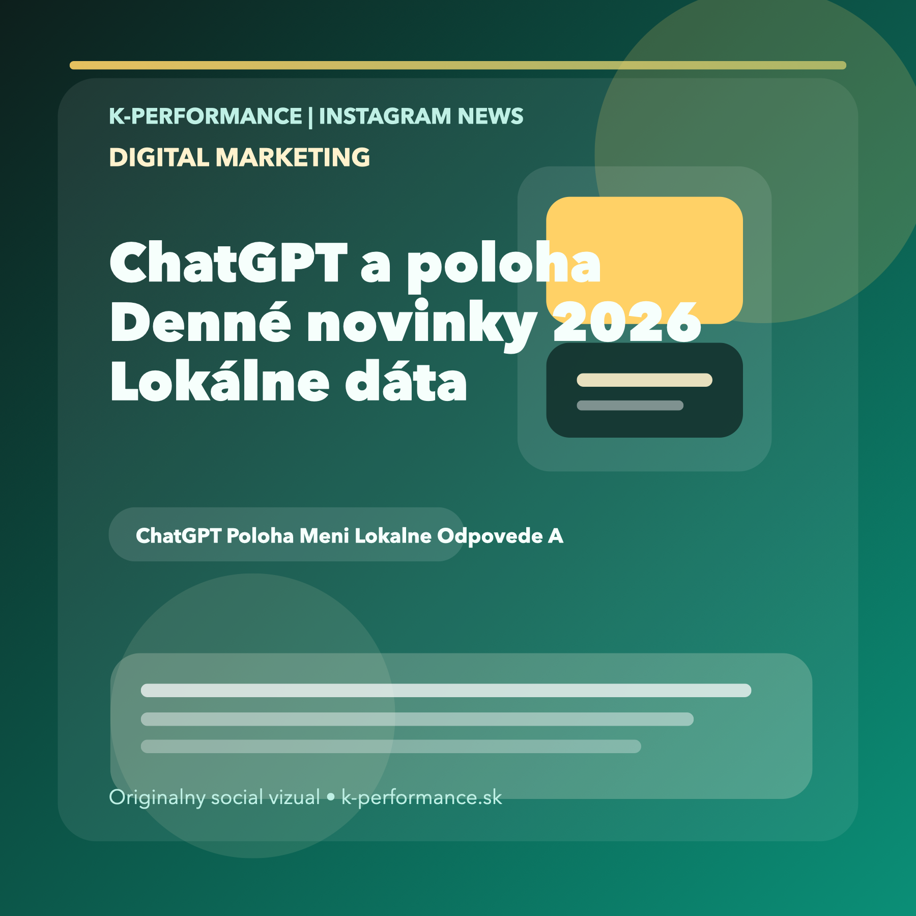 ChatGPT s polohou mení lokálne odpovede a zvyšuje tlak na presnosť lokálnych dát značky