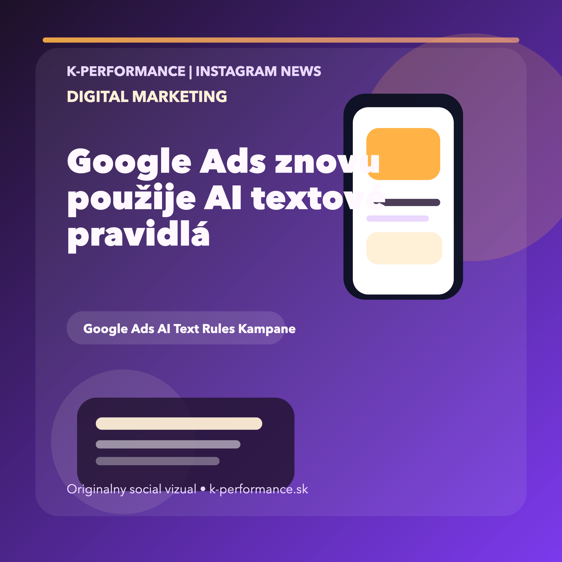 Google Ads dovolí znovu používať AI textové pravidlá naprieč kampaňami, čo zrýchli škálovanie kreatív, ale zároveň zvýši význam centrálnej brand kontroly