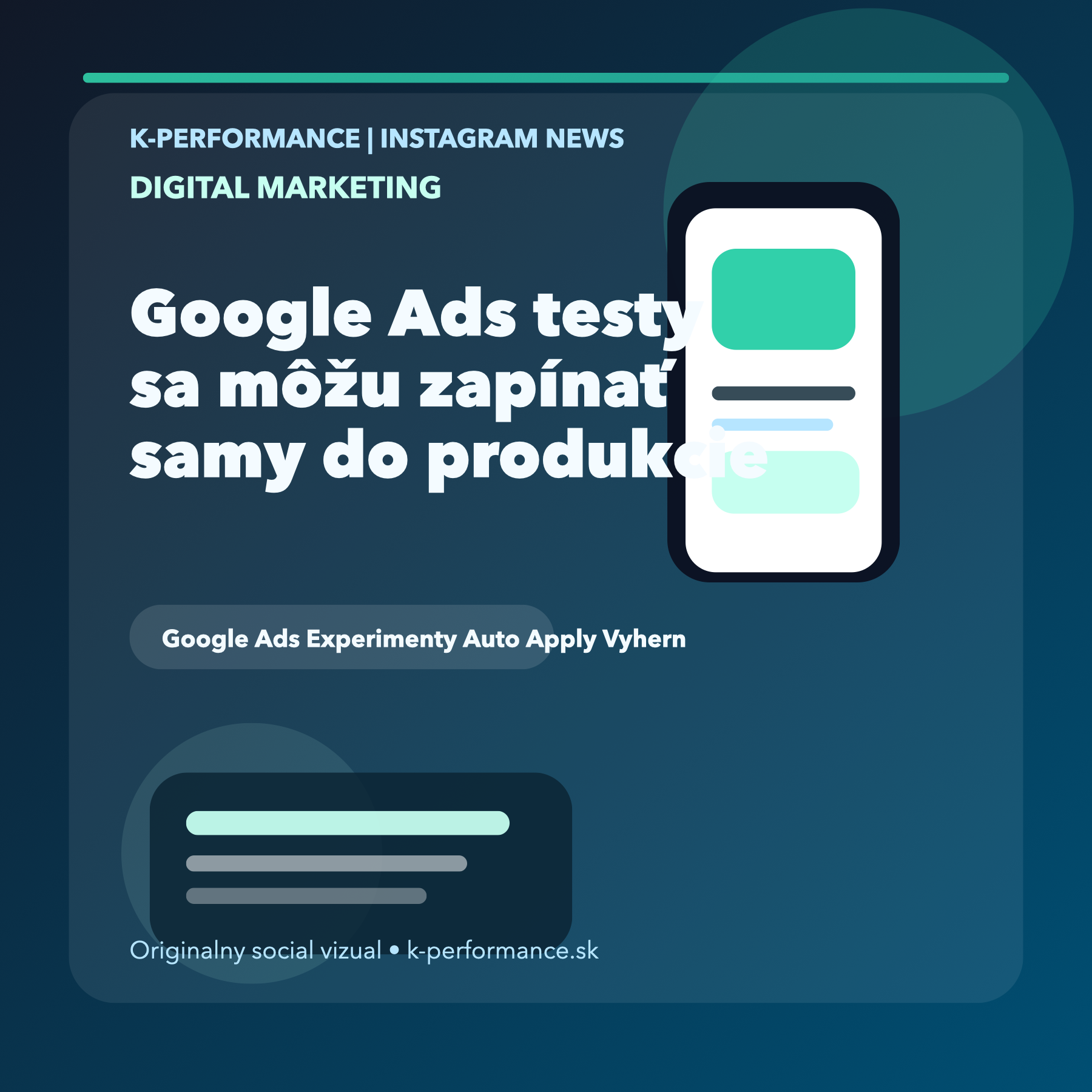 Google Ads začína automaticky aplikovať víťazné výsledky experimentov a skracuje cestu z testu do ostrej kampane
