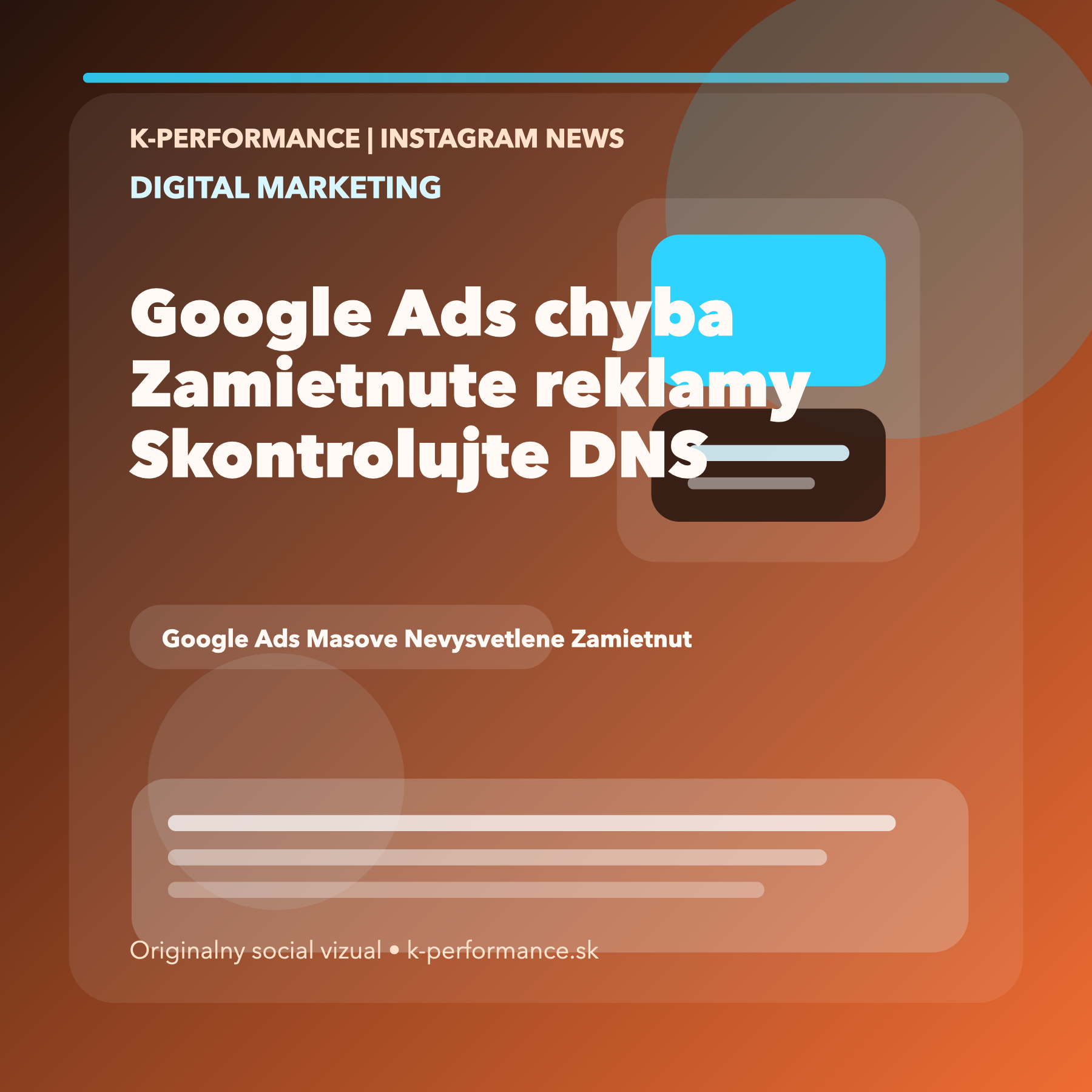 Inzerenti hlásia v Google Ads vlnu nevysvetlených zamietnutí reklám pre DNS a serverové chyby, takže aj dobre fungujúce kampane môžu prísť o traffic len kvôli platformovému alebo crawler problému mimo kontroly tímu
