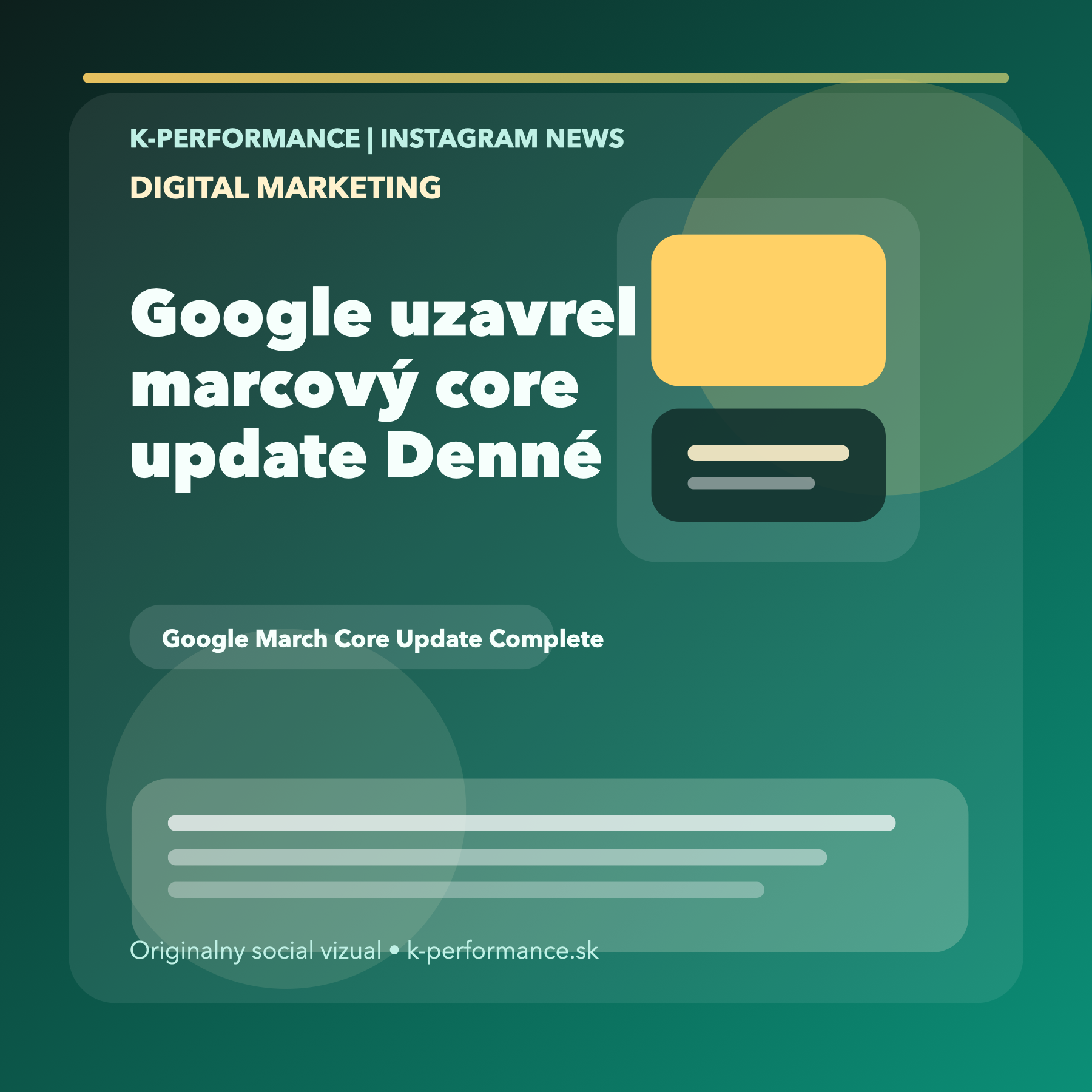 Google uzavrel rollout marcového core updatu, takže publisheri a značky konečne môžu oddeliť prechodný šum od reálneho dopadu na viditeľnosť a prestať optimalizovať naslepo