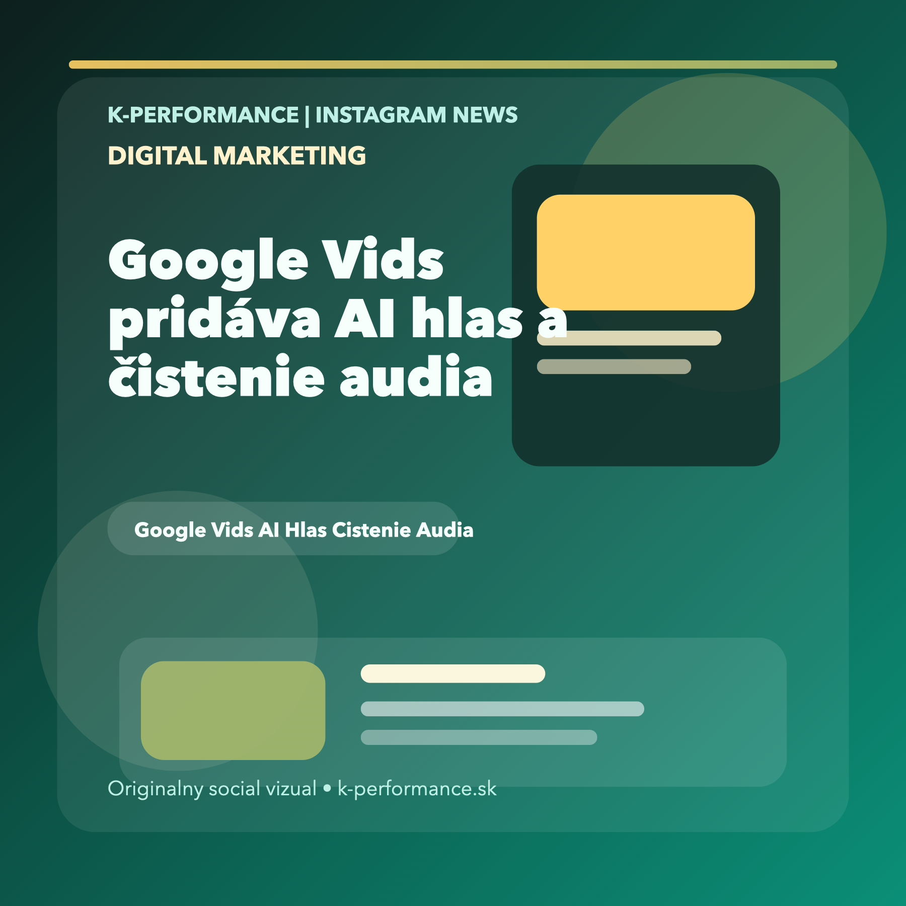 Google Vids pridáva AI hlas, čistenie audia a generovanie scén, takže firemné video vznikne rýchlejšie aj bez štúdia