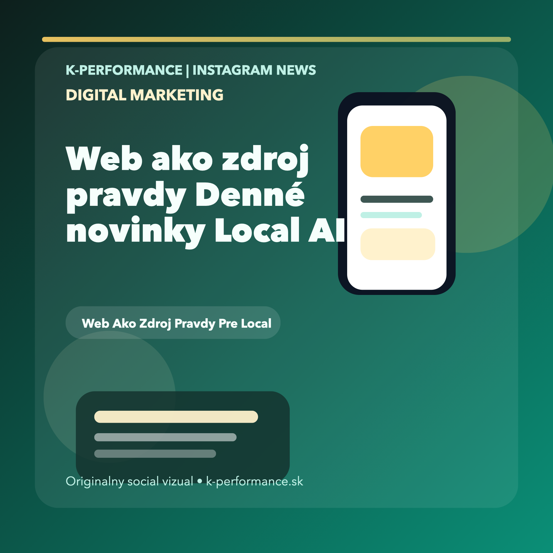 Web firmy sa v ére AI odporúčaní stáva zdrojovým dokumentom, z ktorého si modely skladajú lokálnu dôveryhodnosť, takže nestačí byť v mapách viditeľný, ak vlastný web nehovorí jasne a autoritatívne