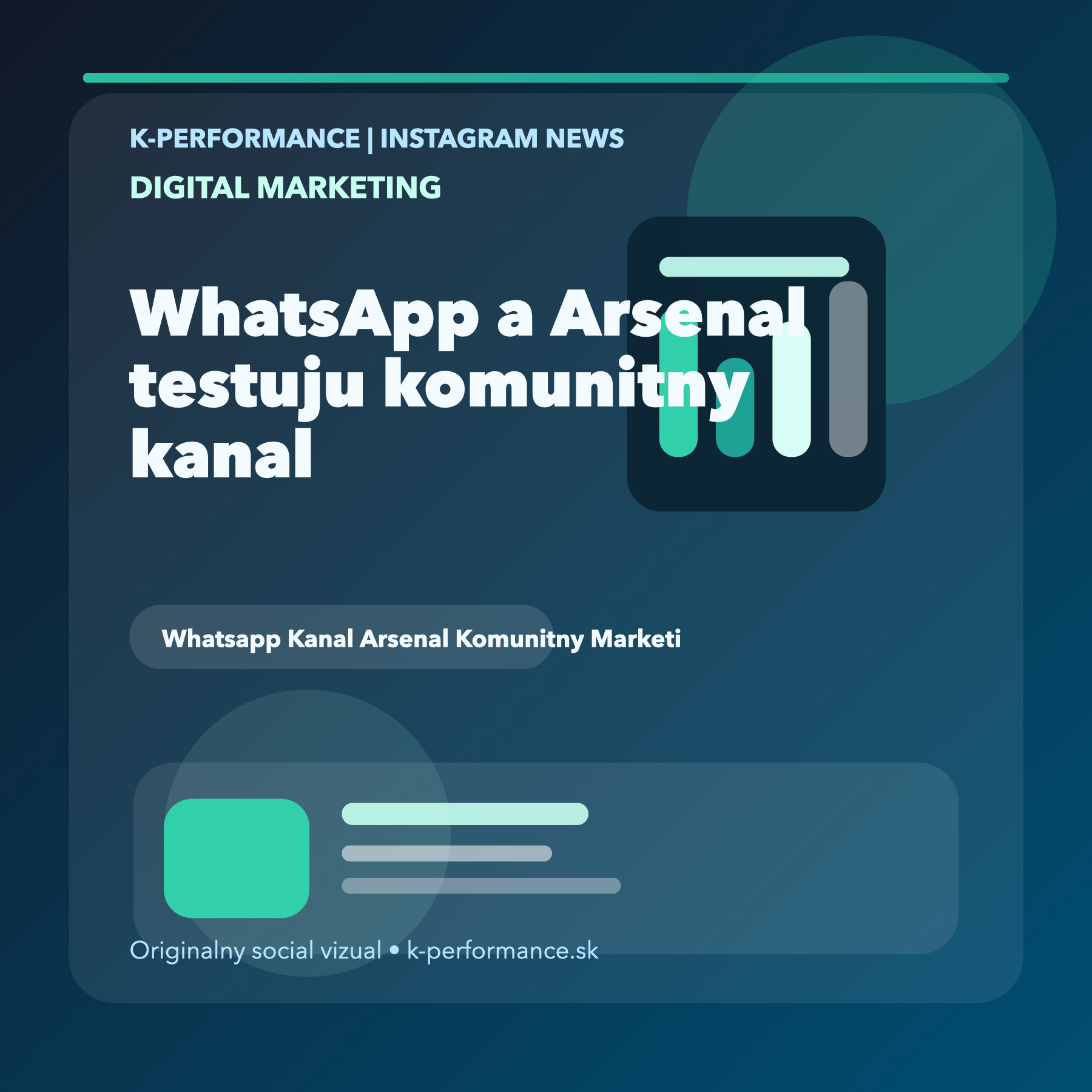 WhatsApp si partnerstvom s Arsenalom testuje, ako z komunikačnej aplikácie spraviť silnejší fanúšikovský a značkový kanál, ktorý spája obsah, komunitu aj budúcu monetizáciu