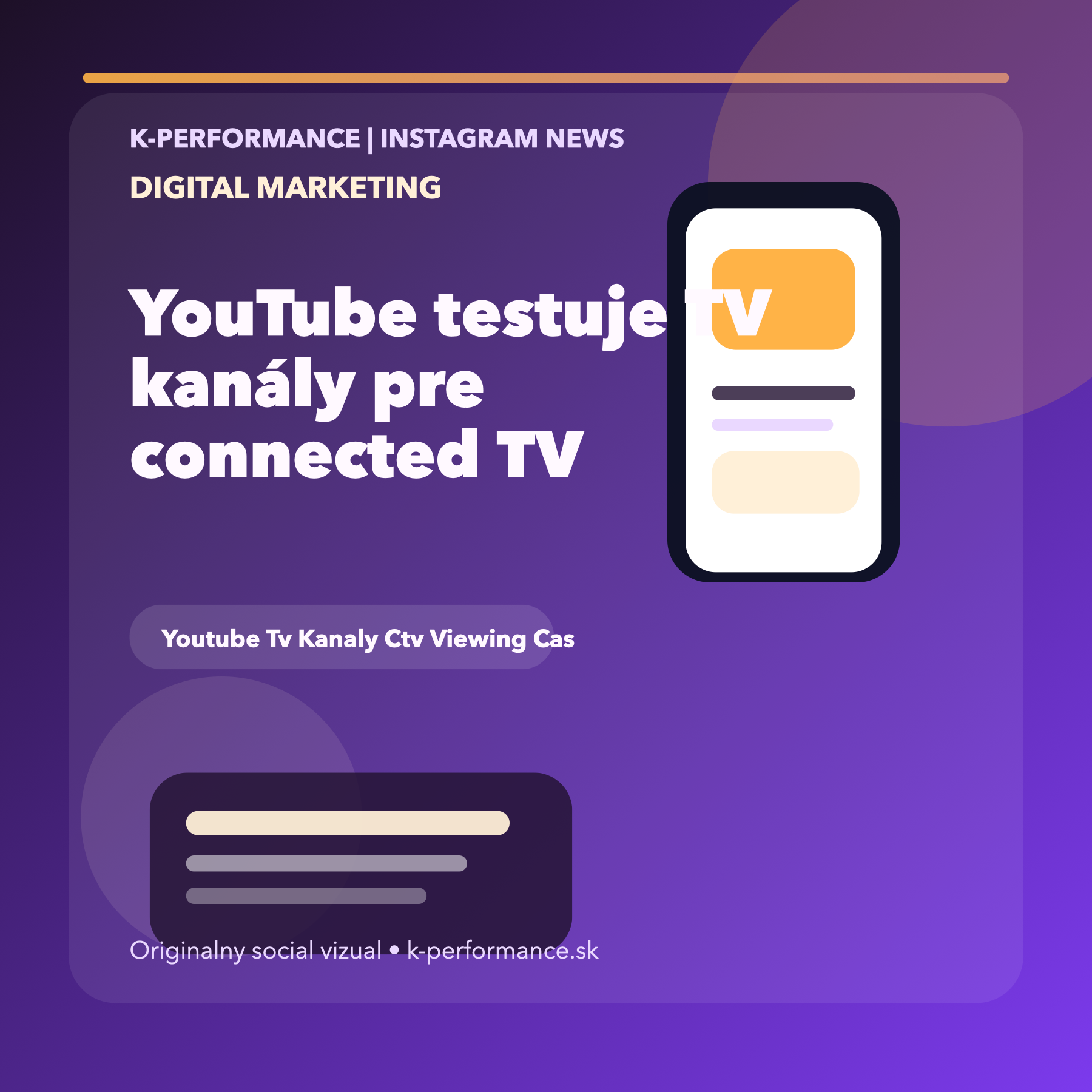 YouTube testuje TV kanály pre connected TV a otvára značkám presnejšie uvažovanie o dlhšom viewing čase