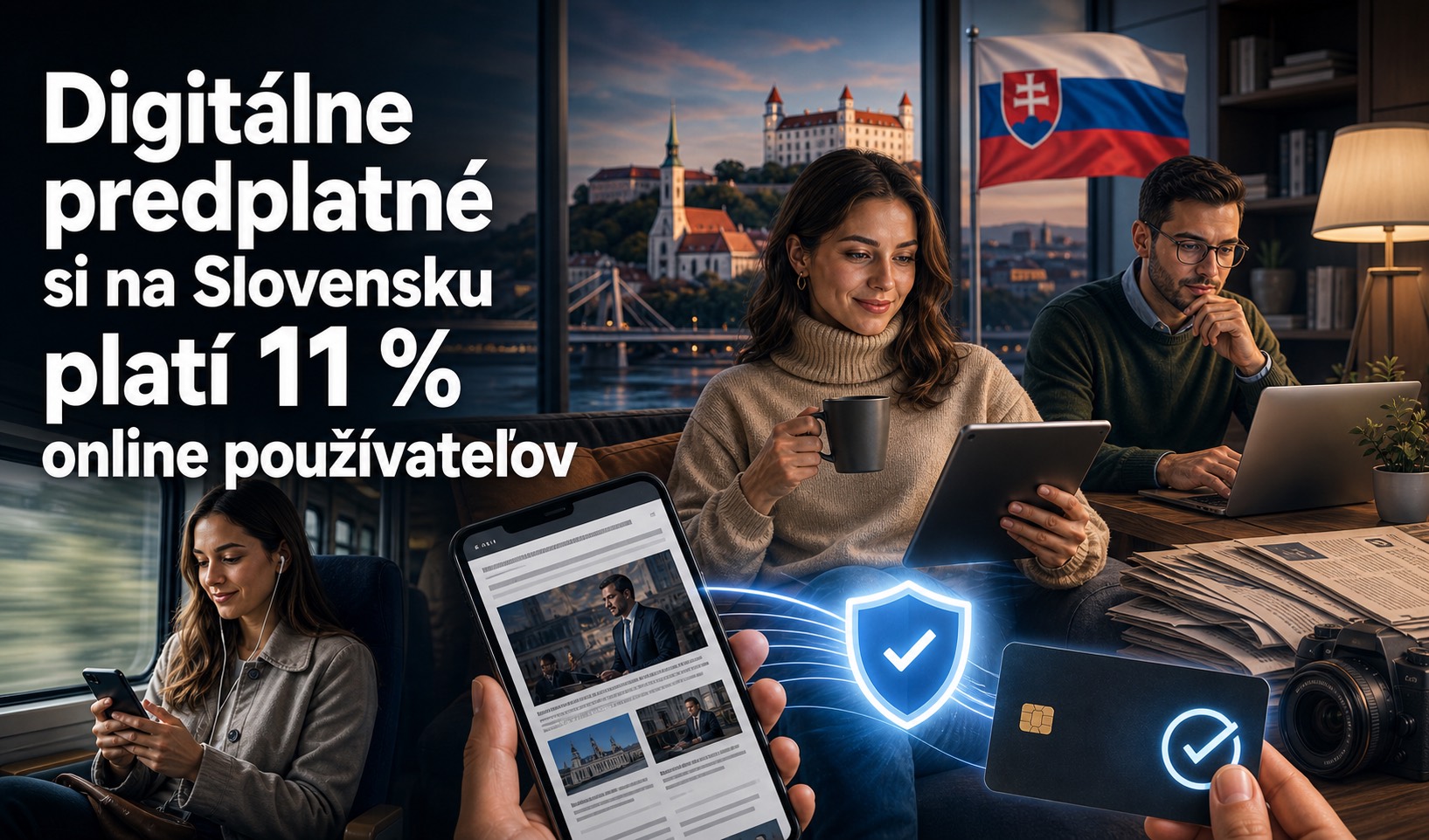 Digitálne predplatné si na Slovensku platí 11 % online používateľov a pre médiá je to signál, že rast bude závisieť od dôvery aj jednoduchosti.