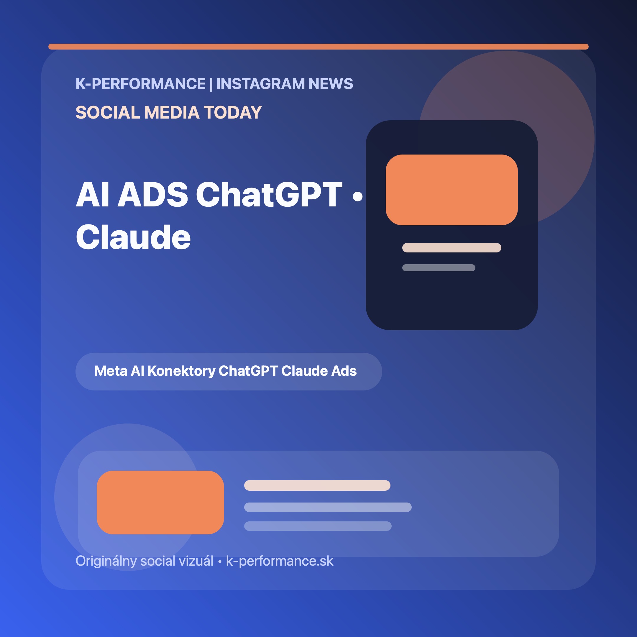 Meta chce prepojiť reklamné dáta s ChatGPT či Claude bez zložitého API setupu, čo môže zrýchliť AI optimalizáciu kampaní aj mimo natívneho Meta rozhrania