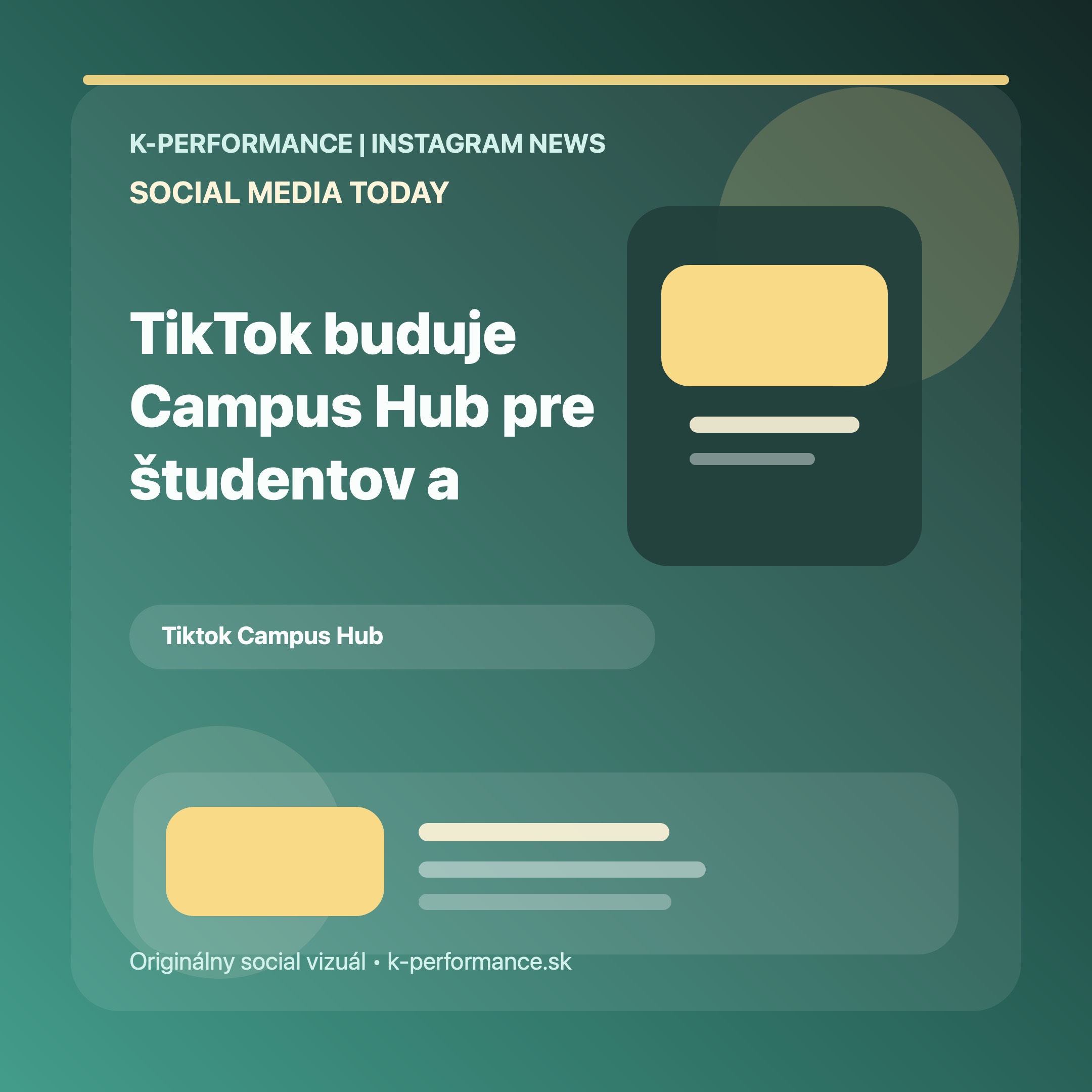 TikTok buduje Campus Hub pre študentov a ukazuje, že uzavretejšie komunitné vrstvy môžu byť ďalší veľký nástroj na udržanie pozornosti vo vnútri platformy.