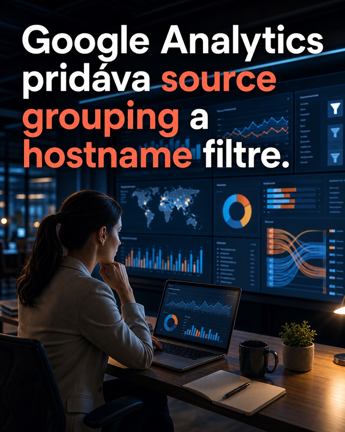 Google Analytics pridáva source grouping a hostname filtre.