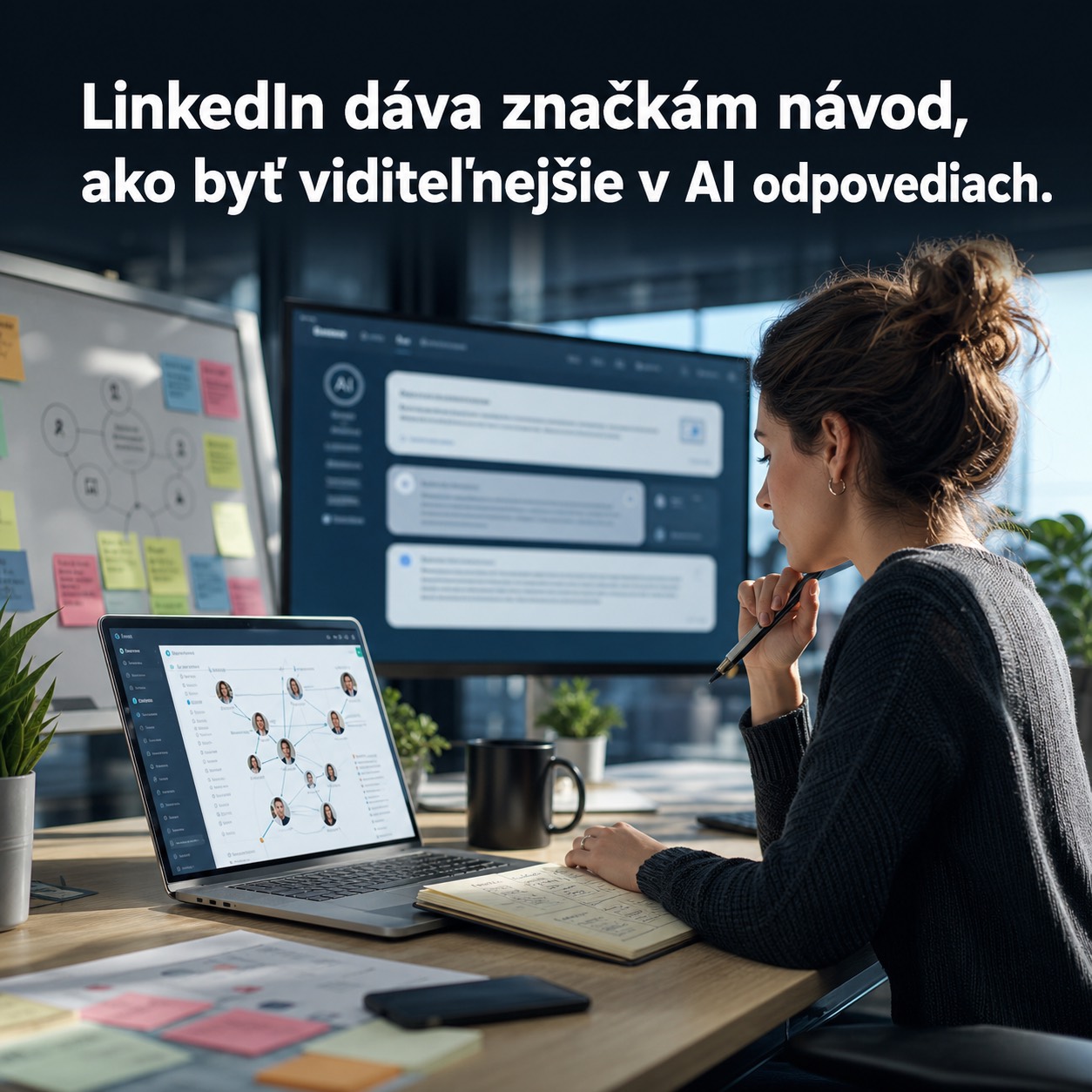 LinkedIn dáva značkám návod, ako byť viditeľnejšie v AI odpovediach.
