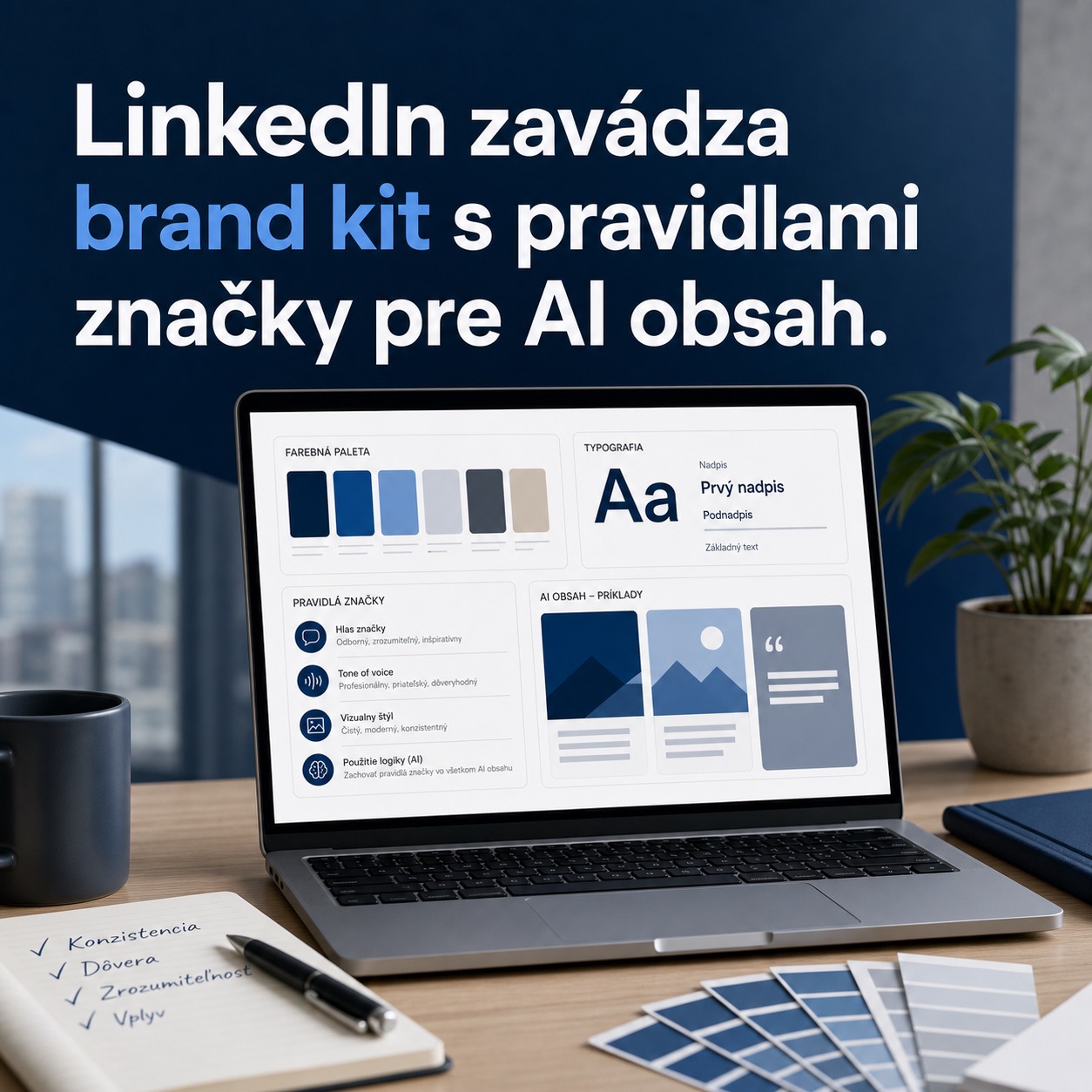 LinkedIn zavádza brand kit s pravidlami značky pre AI obsah.
