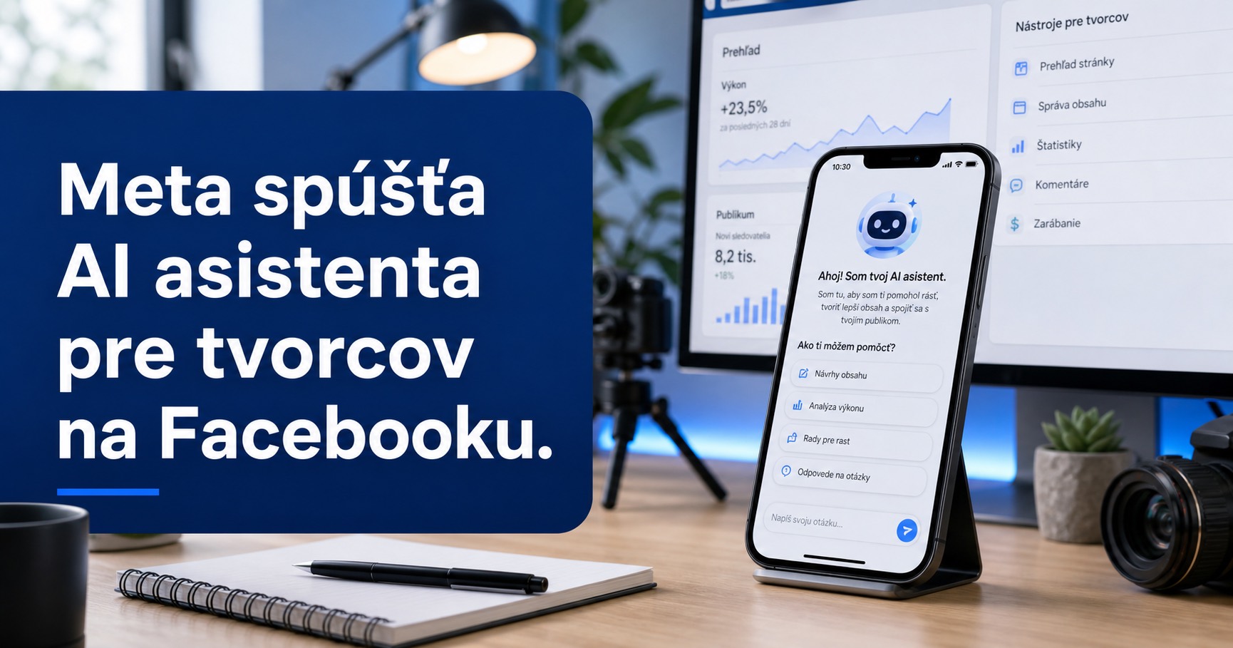 Meta spúšťa AI asistenta pre tvorcov na Facebooku.