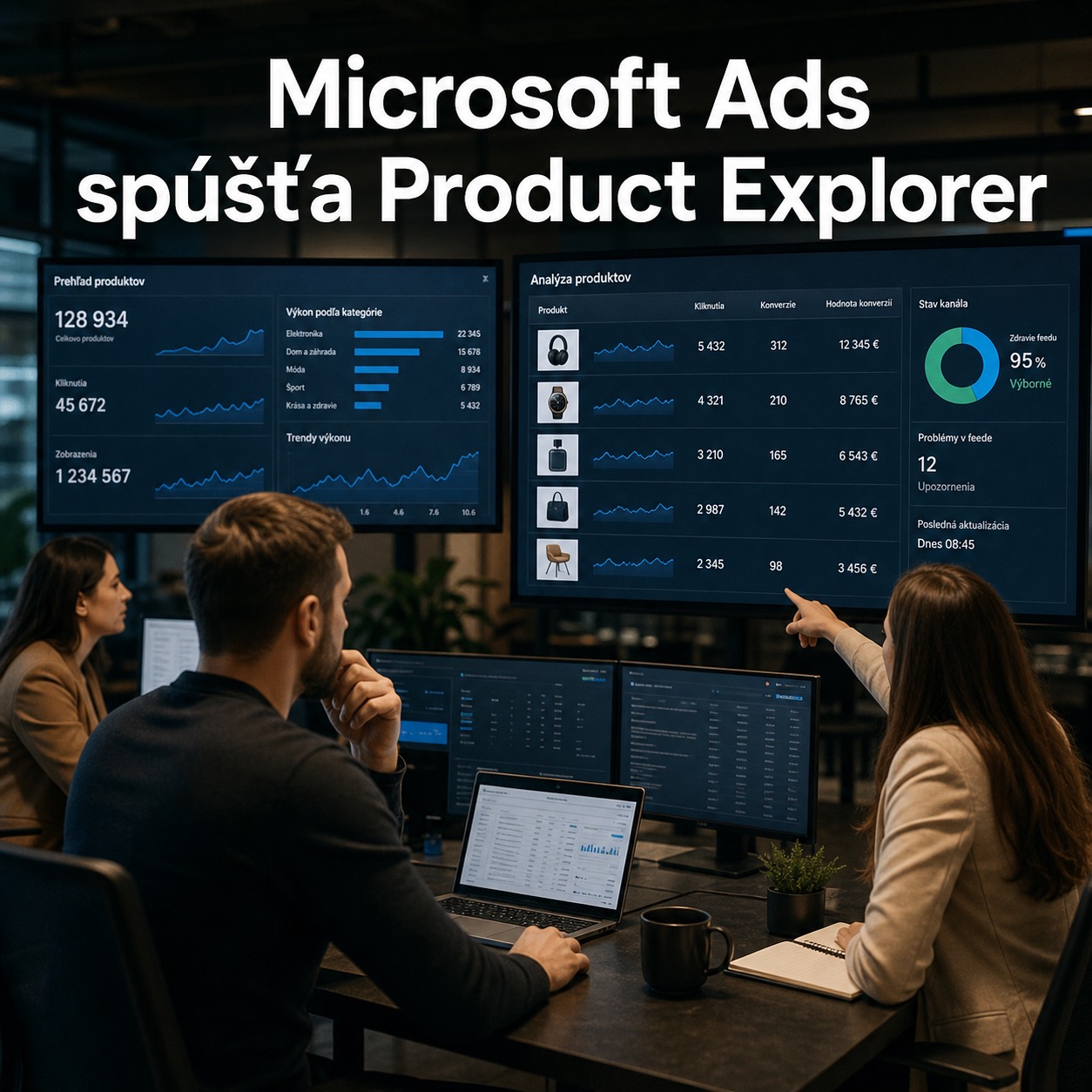 Microsoft Ads spúšťa Product Explorer pre katalógové dáta.