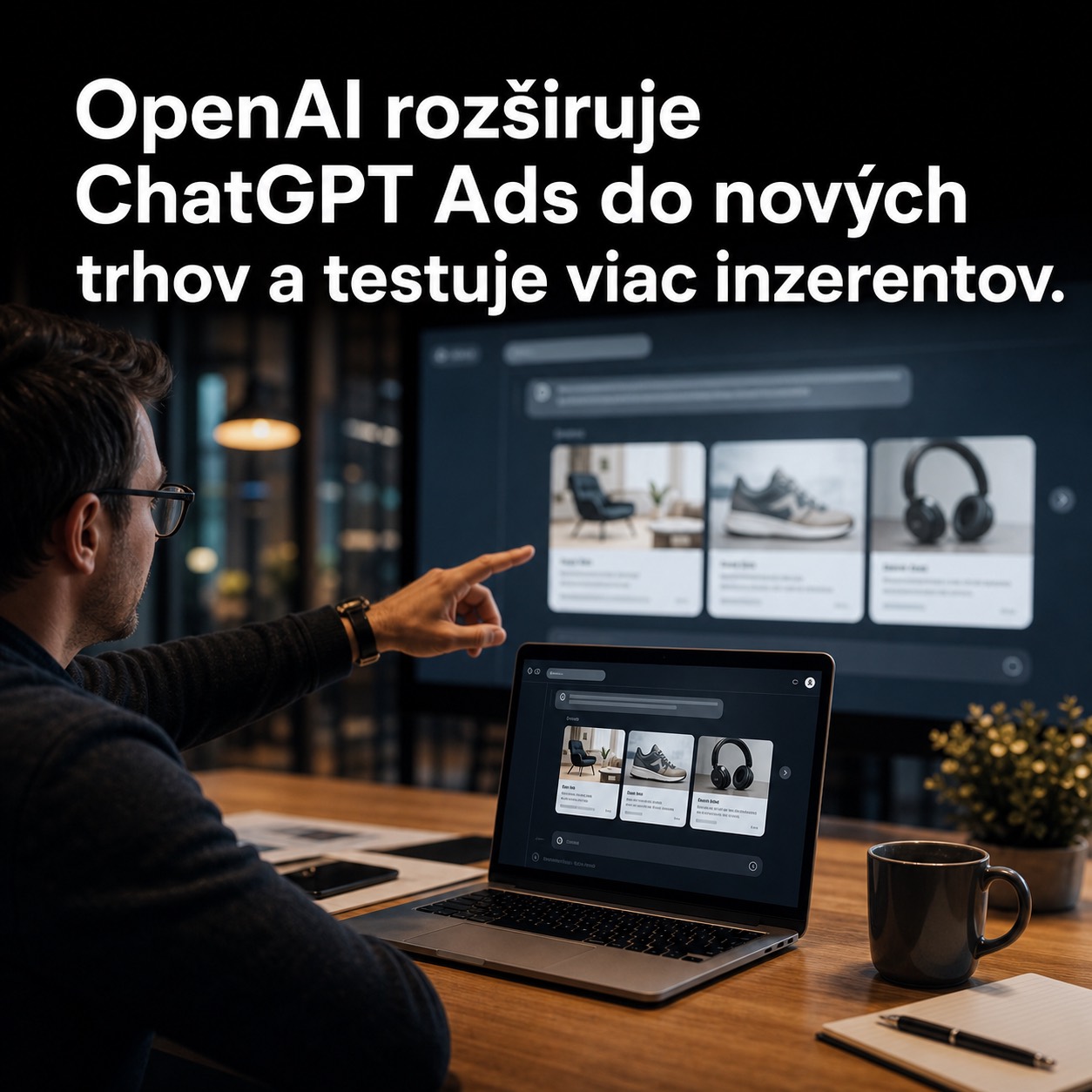 OpenAI rozširuje ChatGPT Ads do nových trhov a testuje viac inzerentov.