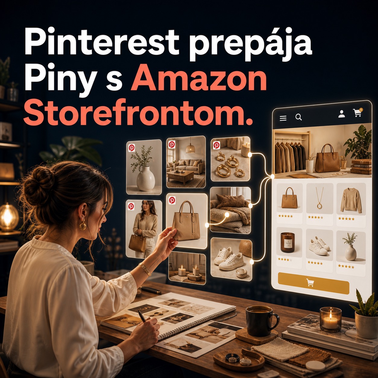 Pinterest prepája Piny s Amazon Storefrontom.
