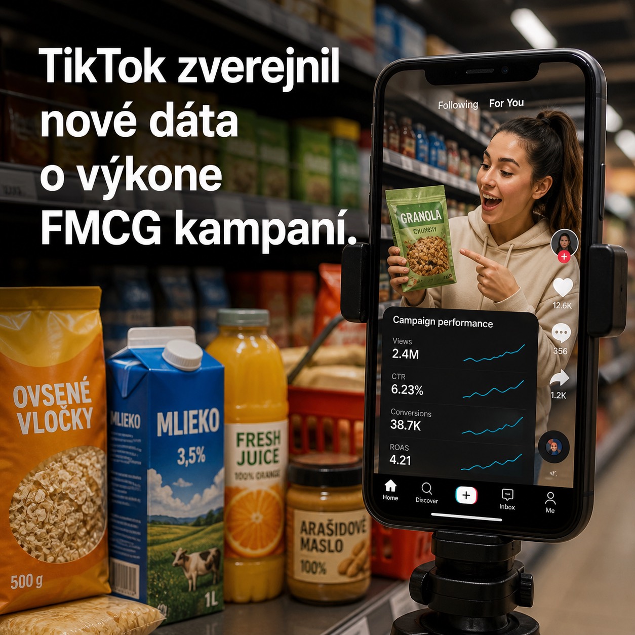 TikTok zverejnil nové dáta o výkone FMCG kampaní.