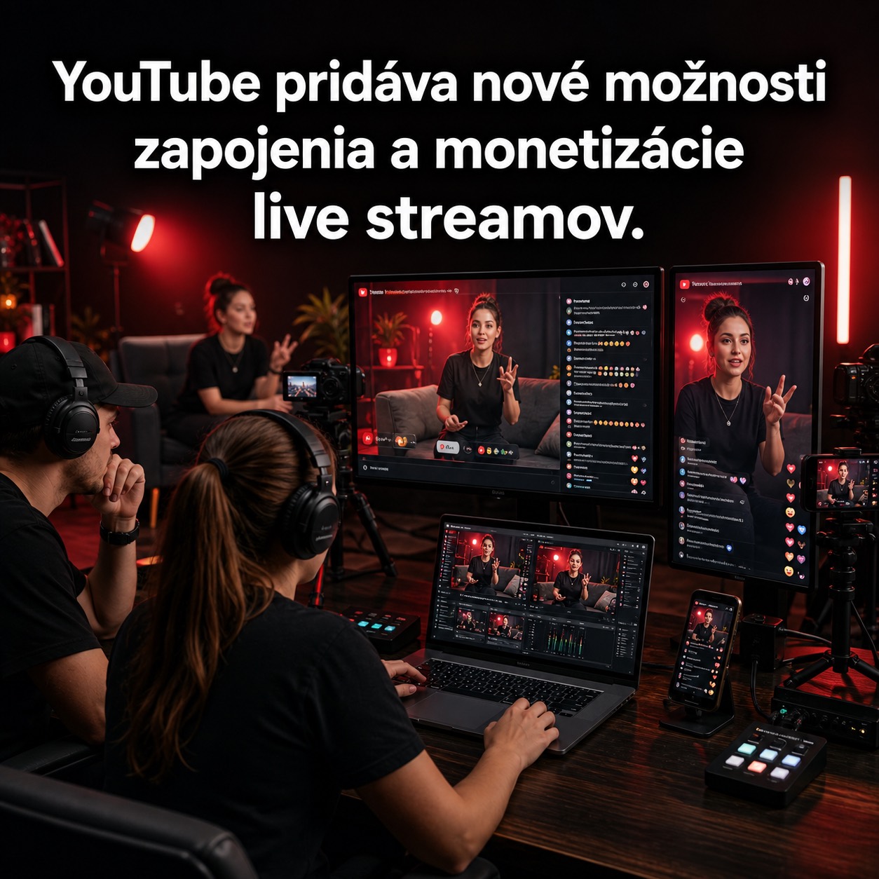 YouTube pridáva nové možnosti zapojenia a monetizácie live streamov.