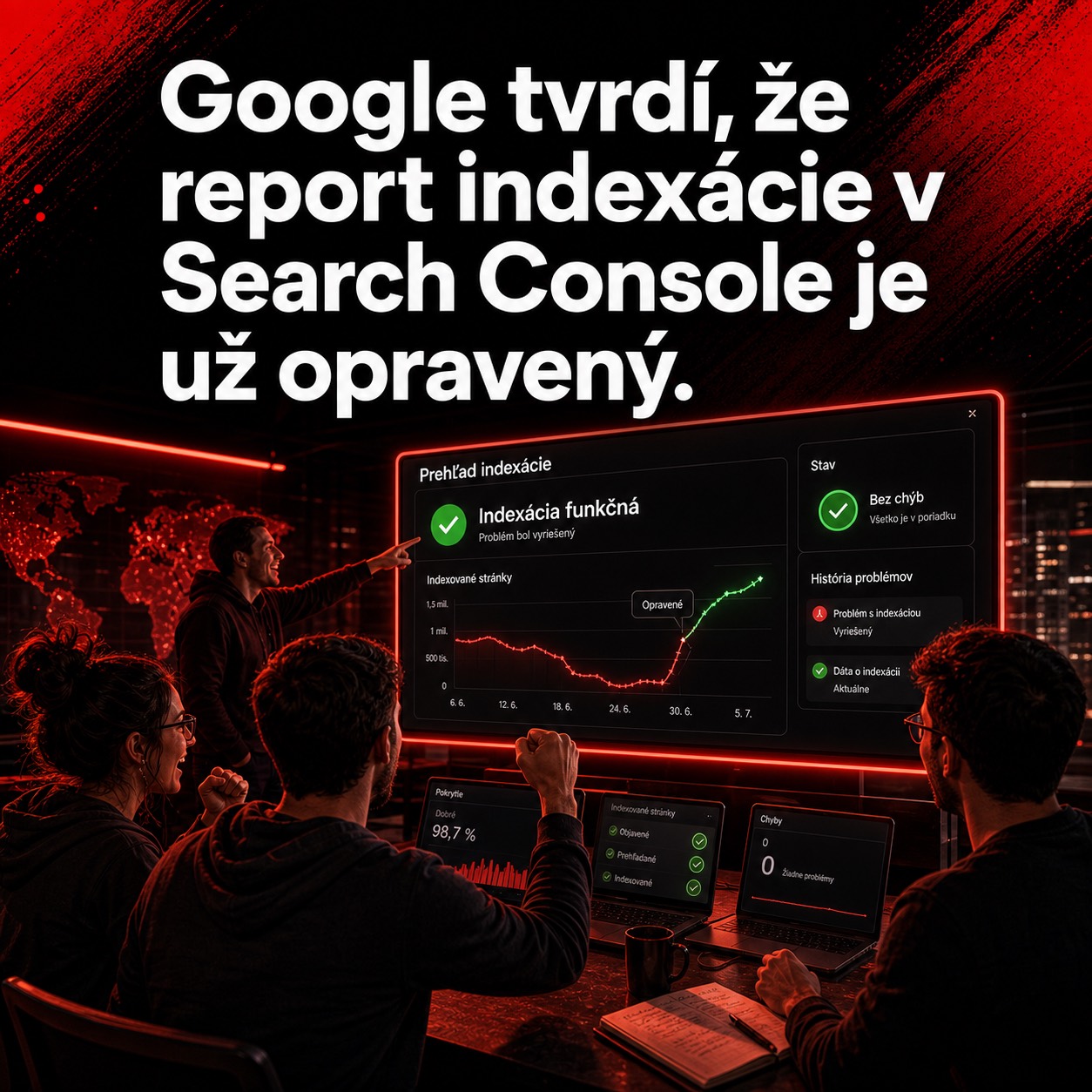 Google opravil report indexácie v Search Console