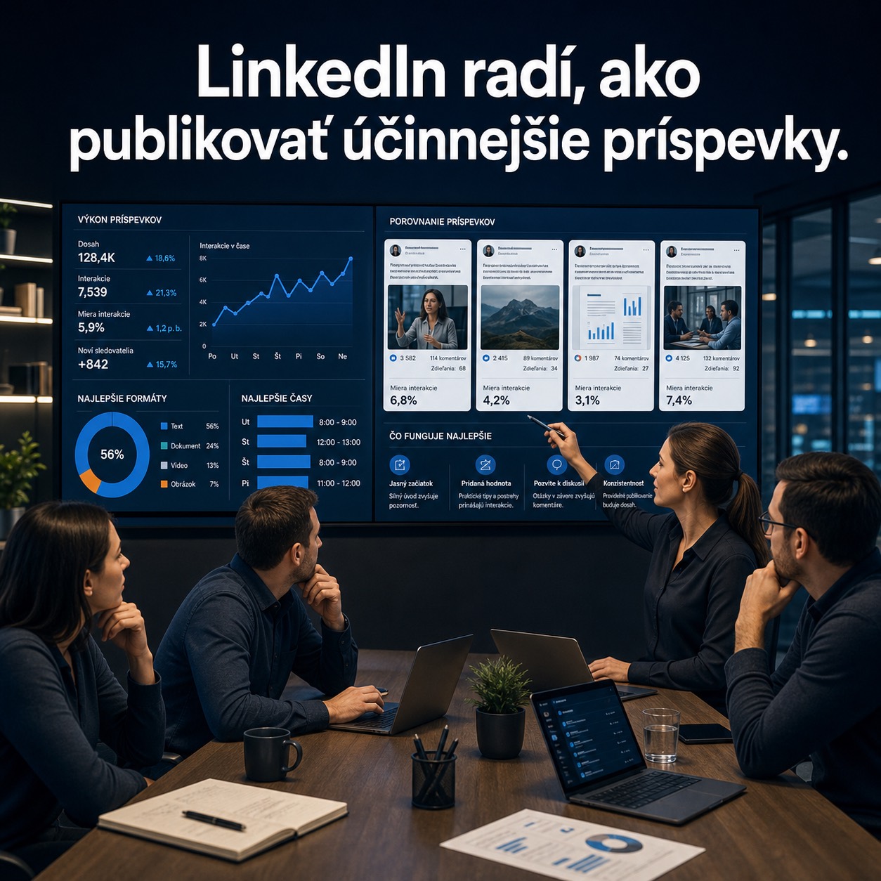 LinkedIn radí, ako publikovať účinnejšie príspevky
