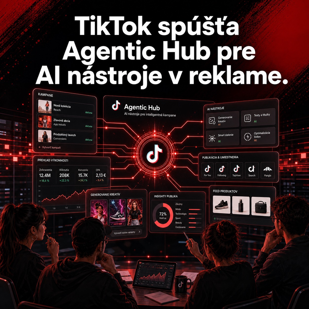 TikTok spúšťa Agentic Hub pre AI nástroje v reklame