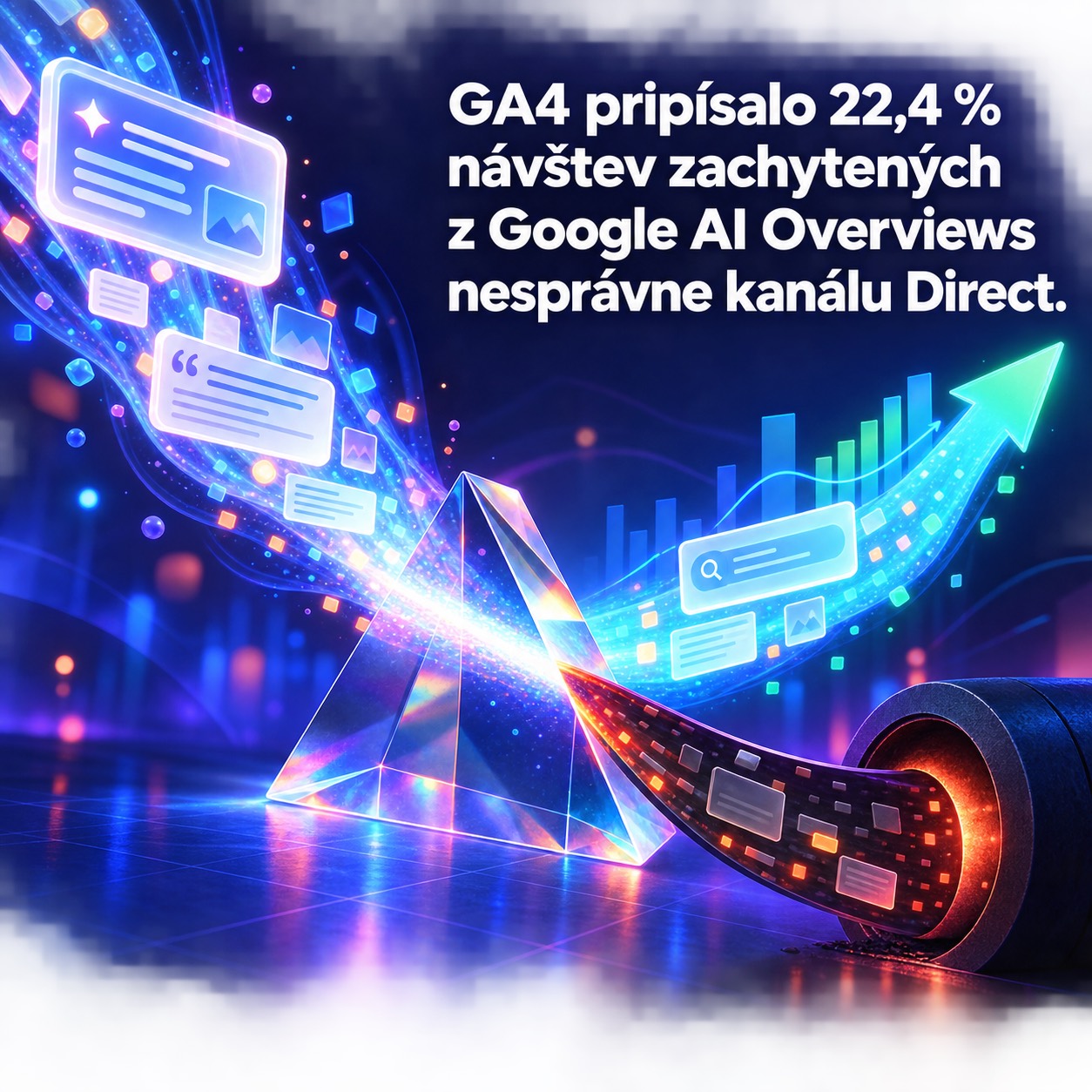 GA4 pripísalo 22,4 % návštev z Google AI Overviews kanálu Direct