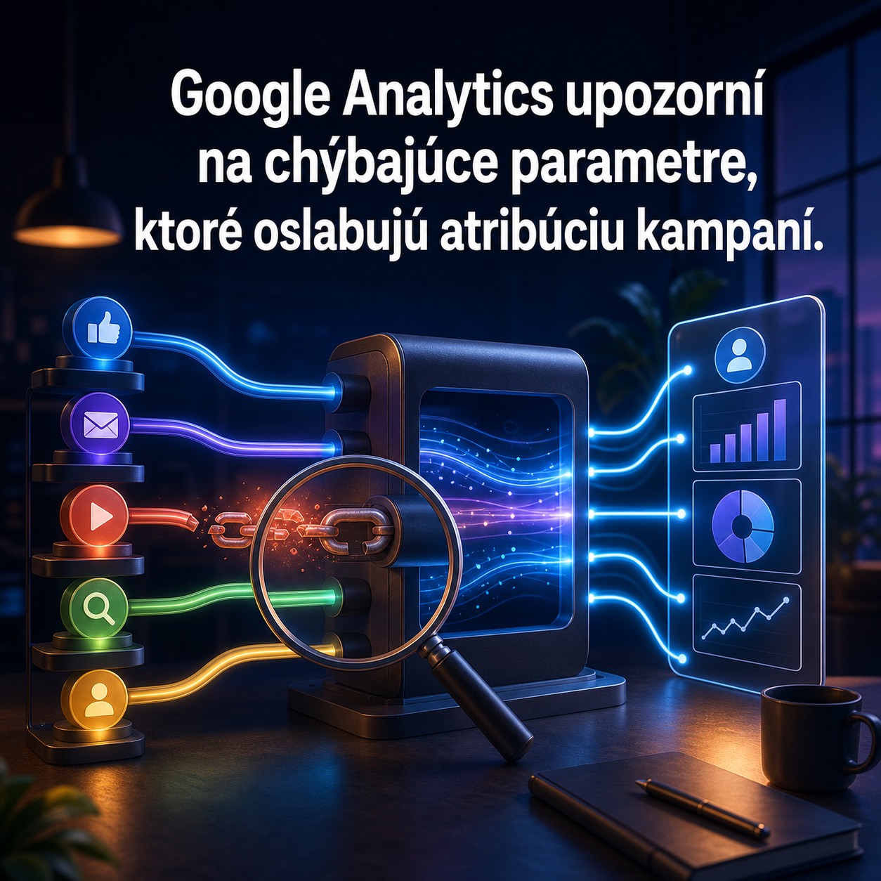 Google Analytics upozorní na chýbajúce parametre kampaní