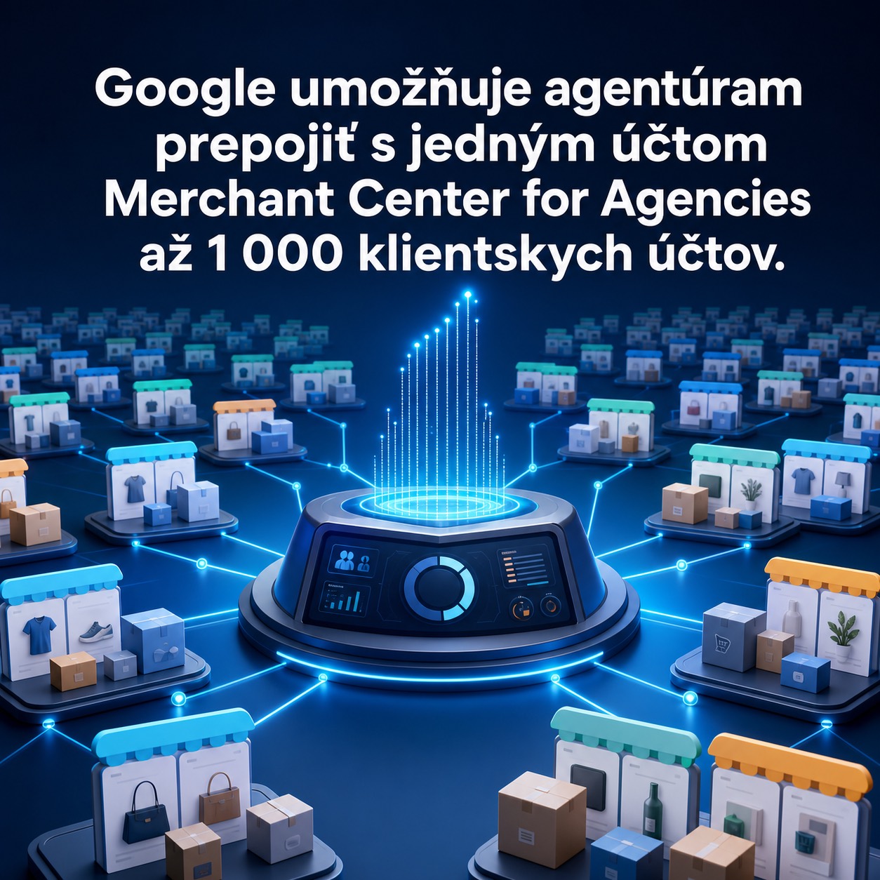 Merchant Center for Agencies zvládne až 1 000 klientskych účtov