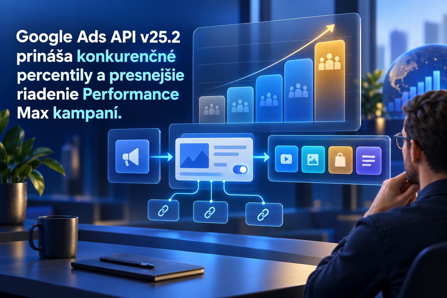 Google Ads API pridáva konkurenčné percentily a presnejšie riadenie PMax