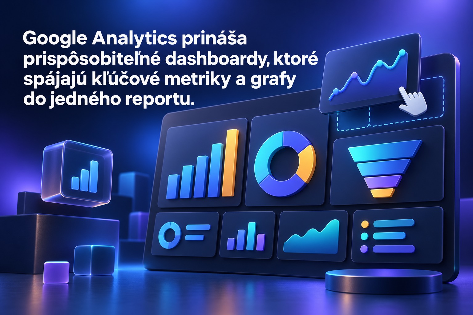 Google Analytics spúšťa prispôsobiteľné dashboardy priamo v reportoch